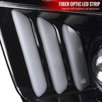 2005-2009 Ford Mustang S197 LED Bar Projector Headlights (Jet Black Housing / Clear Lens)