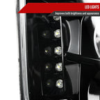 2005-2009 Ford Mustang S197 Halo Projector Headlights (Jet Black Housing / Clear Lens)