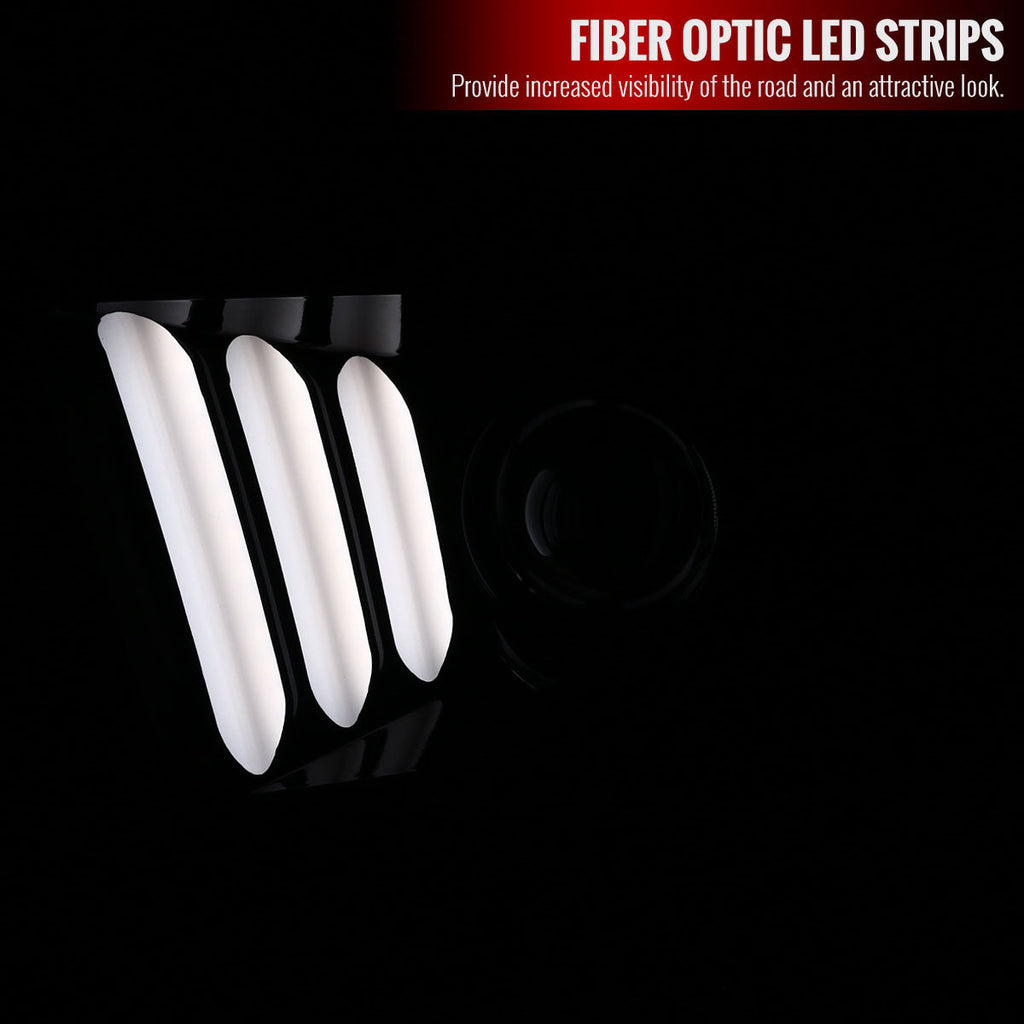 2005-2009 Ford Mustang S197 LED Bar Projector Headlights (Chrome Housing / Smoked Lens)
