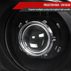 2005-2009 Ford Mustang S197 H1 Projector Headlights (Matte Black Housing / Clear Lens)