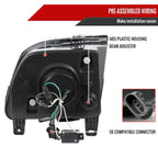 2005-2009 Ford Mustang S197 H1 Projector Headlights (Matte Black Housing / Clear Lens)