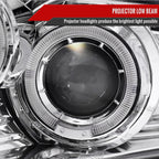 2010-2014 Ford Mustang S197 Dual Halo Projector Headlights (Chrome Housing / Clear Lens)