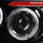 2010-2014 Ford Mustang S197 Dual Halo Projector Headlights (Jet Black Housing / Clear Lens)