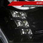2010-2014 Ford Mustang S197 Dual Halo Projector Headlights (Jet Black Housing / Clear Lens)