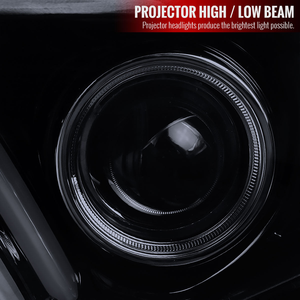 2010-2014 Ford Mustang S197 LED Bar Projector Headlights w/ Sequential Turn Signals (Glossy Black Housing / Smoked Lens)