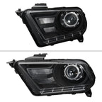 2010-2014 Ford Mustang S197 Retrofit Style Projector Headlights (Matte Black Housing / Clear Lens)