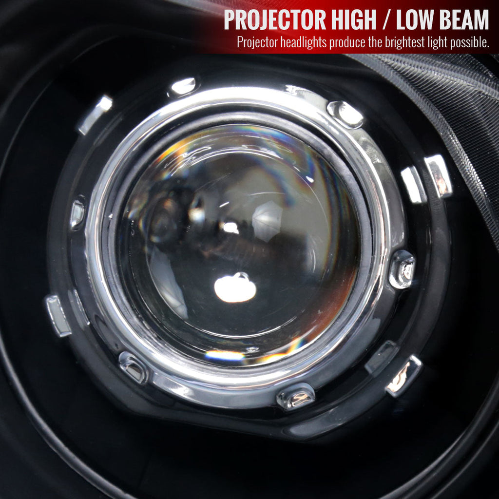 2010-2014 Ford Mustang S197 Retrofit Style Projector Headlights (Matte Black Housing / Clear Lens)