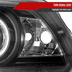 2010-2014 Ford Mustang S197 Dual Halo Projector Headlights (Matte Black Housing / Clear Lens)