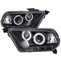 2010-2014 Ford Mustang S197 Dual Halo Projector Headlights (Matte Black Housing / Clear Lens)