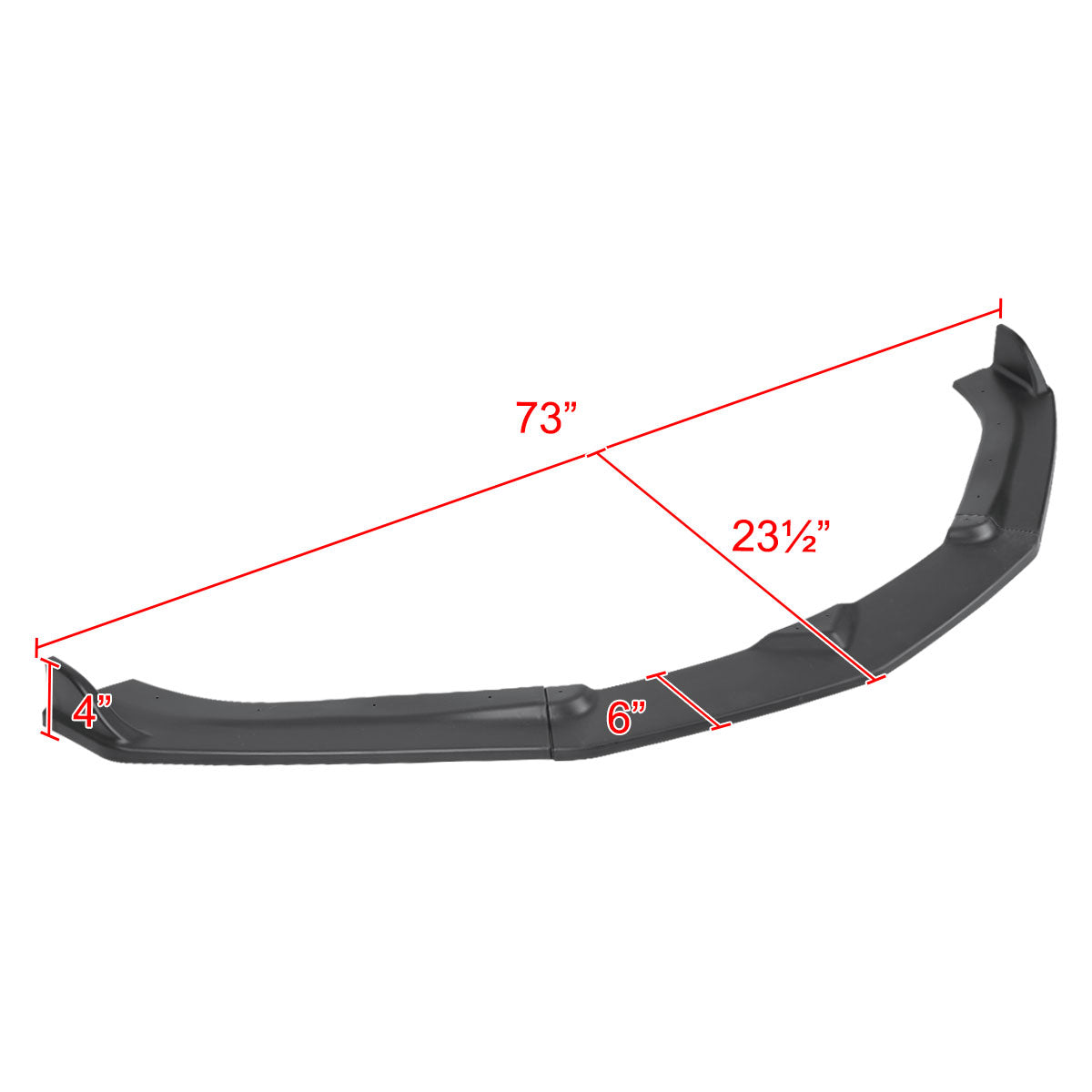 2016-2018 Chevrolet Camaro 6th Gen Matte Black Polypropylene 3PC Front Bumper Lip Set