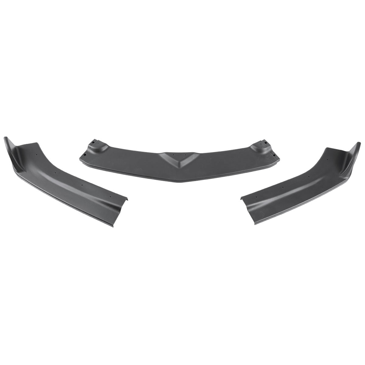 2016-2018 Chevrolet Camaro 6th Gen Matte Black Polypropylene 3PC Front Bumper Lip Set