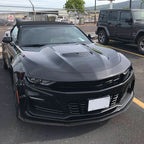 2016-2018 Chevrolet Camaro 6th Gen Matte Black Polypropylene 3PC Front Bumper Lip Set