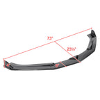 2016-2018 Chevrolet Camaro 6th Gen Glossy Black Polypropylene 3PC Front Bumper Lip Set
