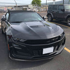 2016-2018 Chevrolet Camaro 6th Gen Glossy Black Polypropylene 3PC Front Bumper Lip Set