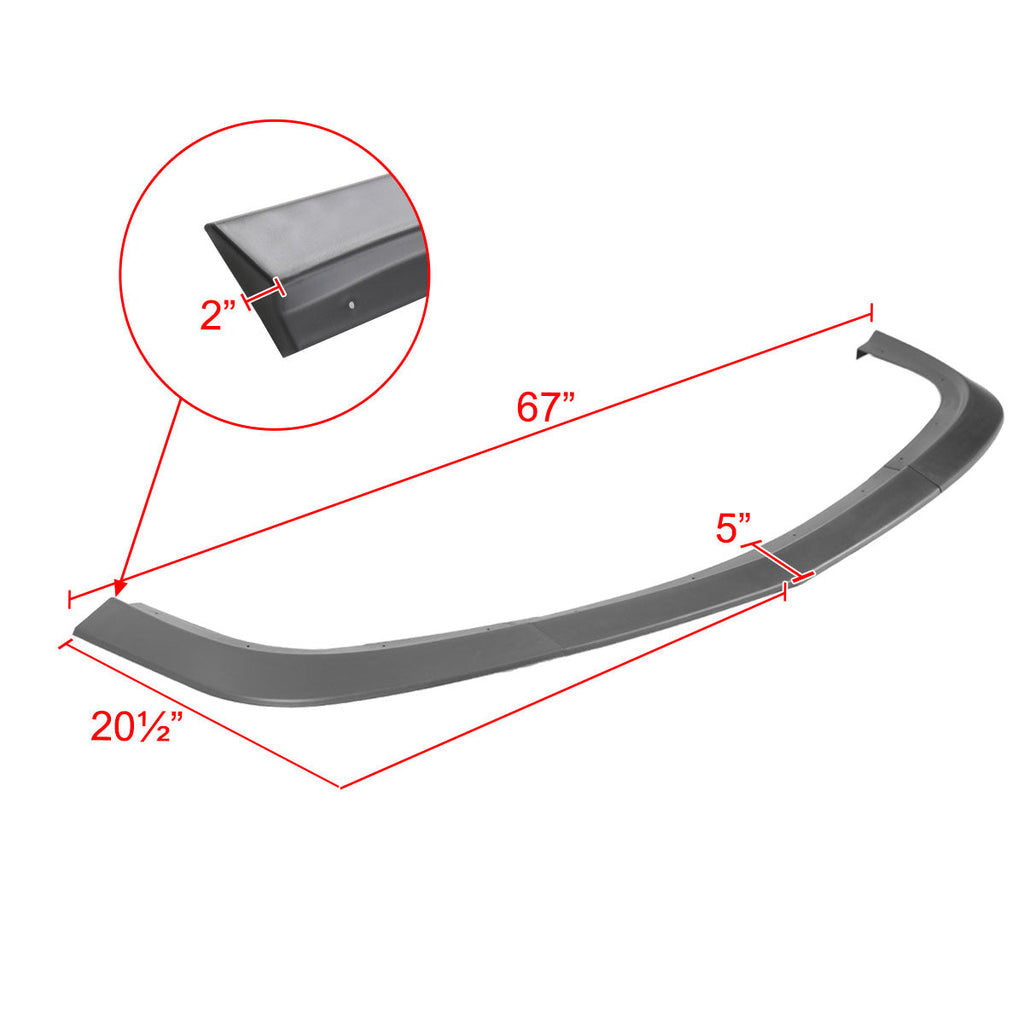 2015-2021 Dodge Challenger SXT Matte Black 3PC Front Bumper Lip Splitter Kit