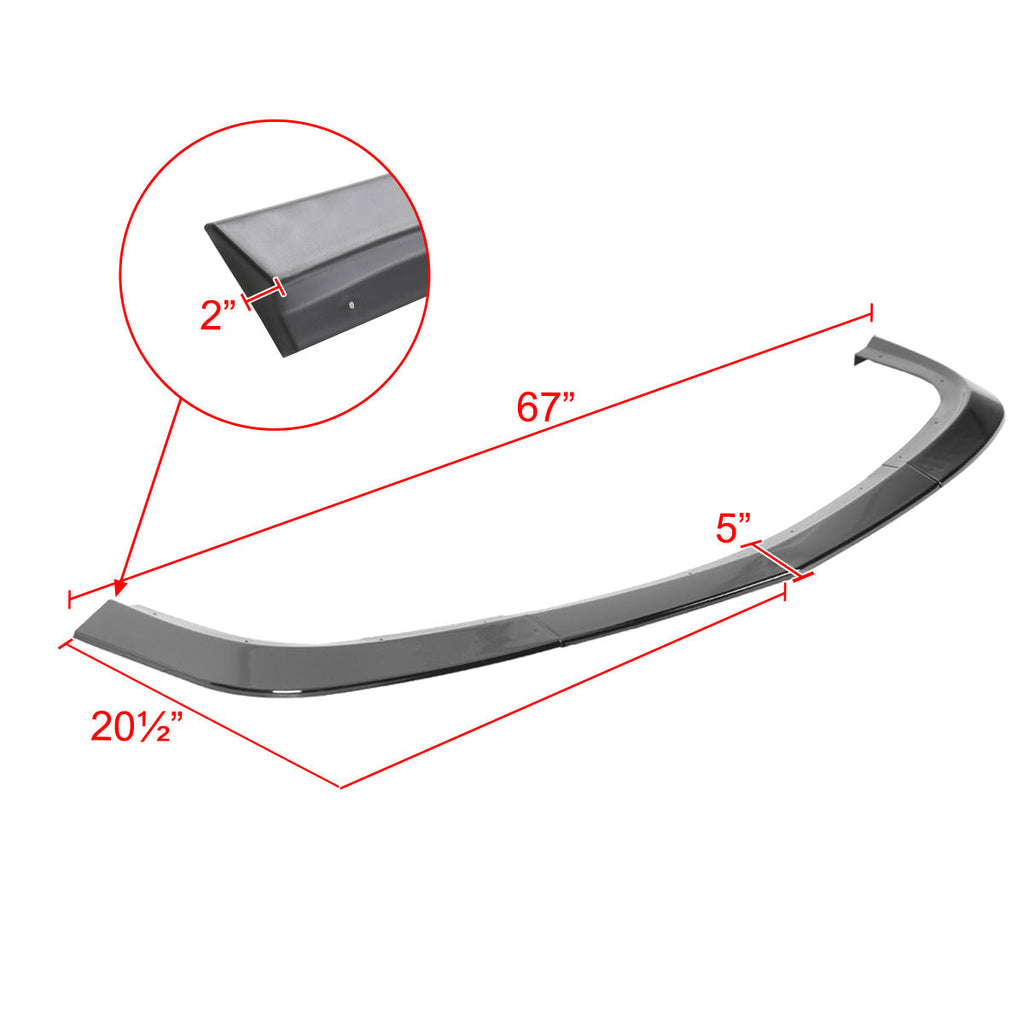 2015-2021 Dodge Challenger SXT Glossy Black 3PC Front Bumper Lip Splitter Kit