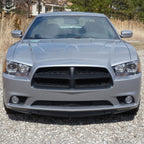 2011-2014 Dodge Charger LD Matte Black 3PC Front Bumper Lip Splitter Kit