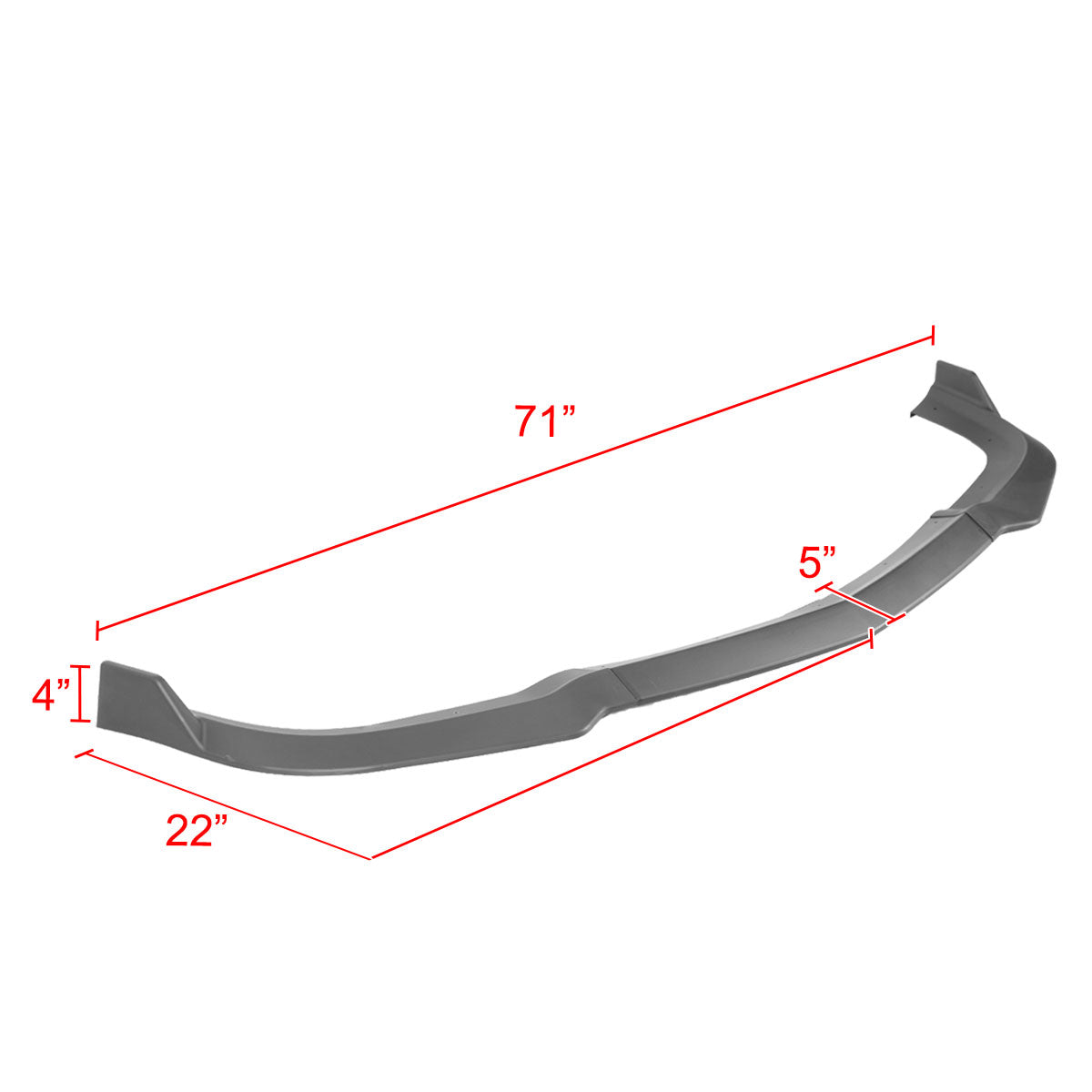 2011-2014 Dodge Charger LD SRT8 Matte Black 3PC Front Bumper Lip Splitter Kit