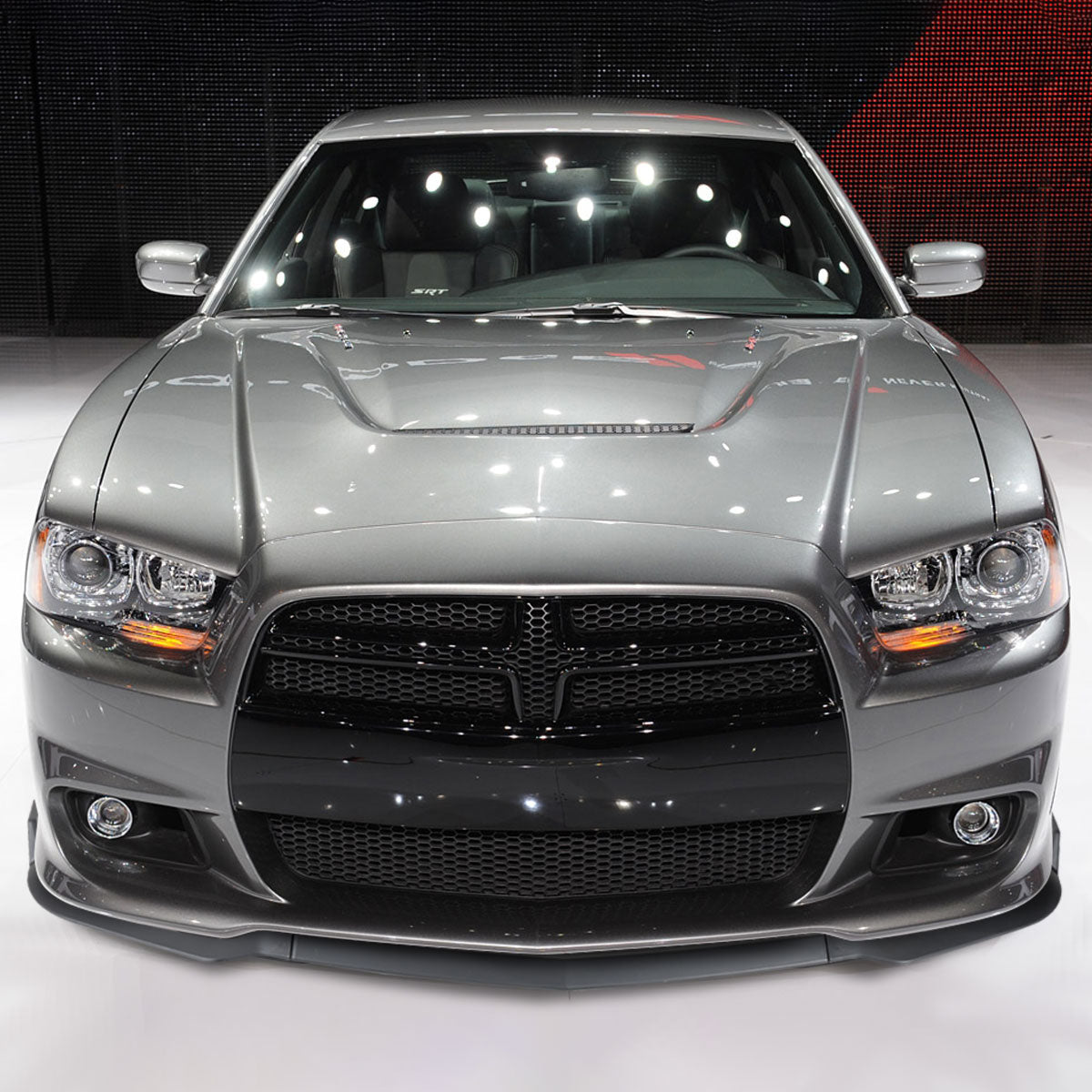 2011-2014 Dodge Charger LD SRT8 Matte Black 3PC Front Bumper Lip Splitter Kit