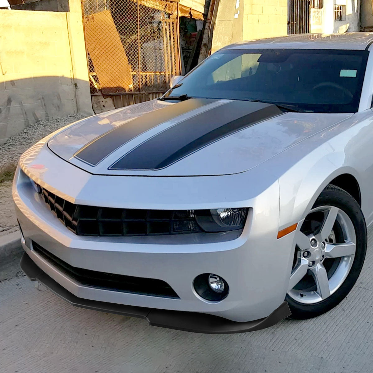 2010-2013 Chevrolet Camaro 5th Gen V6 Matte Black 3PC Front Bumper Lip Splitter Kit