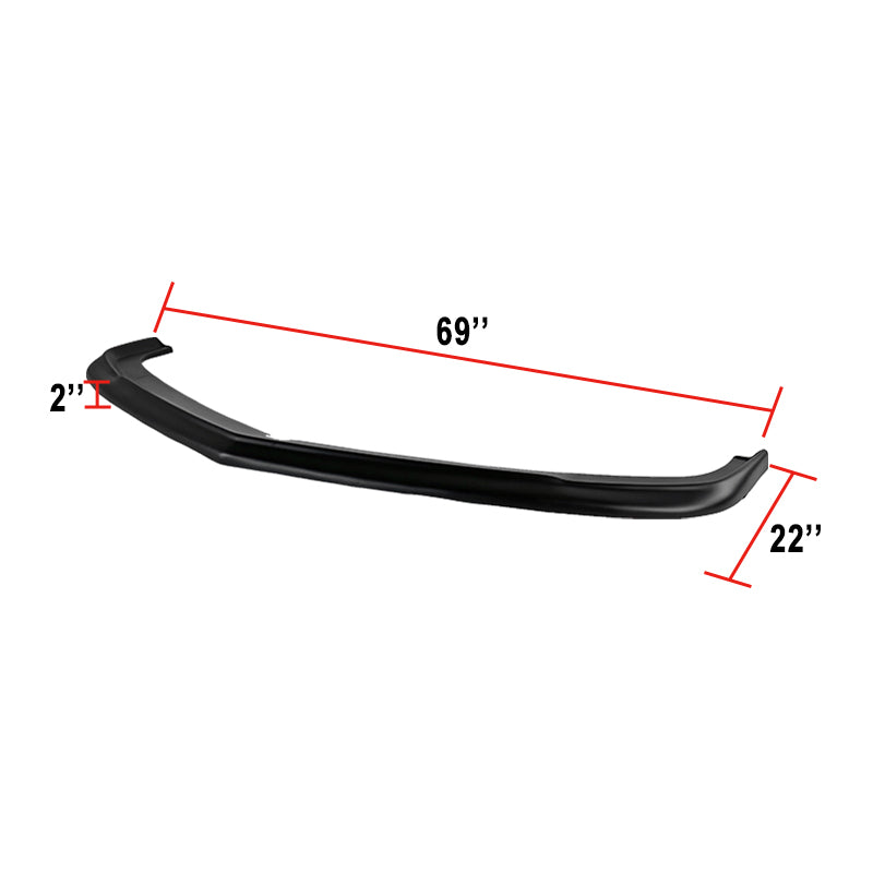 2010-2013 Chevrolet Camaro 5th Gen ZL1 Style Black Polypropylene Bumper Lip