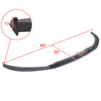 2013-2014 Ford Mustang S197 Matte Black 3PC Front Bumper Lip Splitter Kit