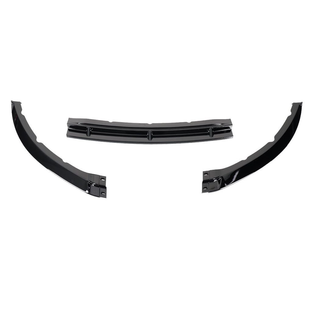 2013-2014 Ford Mustang S197 Glossy Black 3PC Front Bumper Lip Splitter Kit