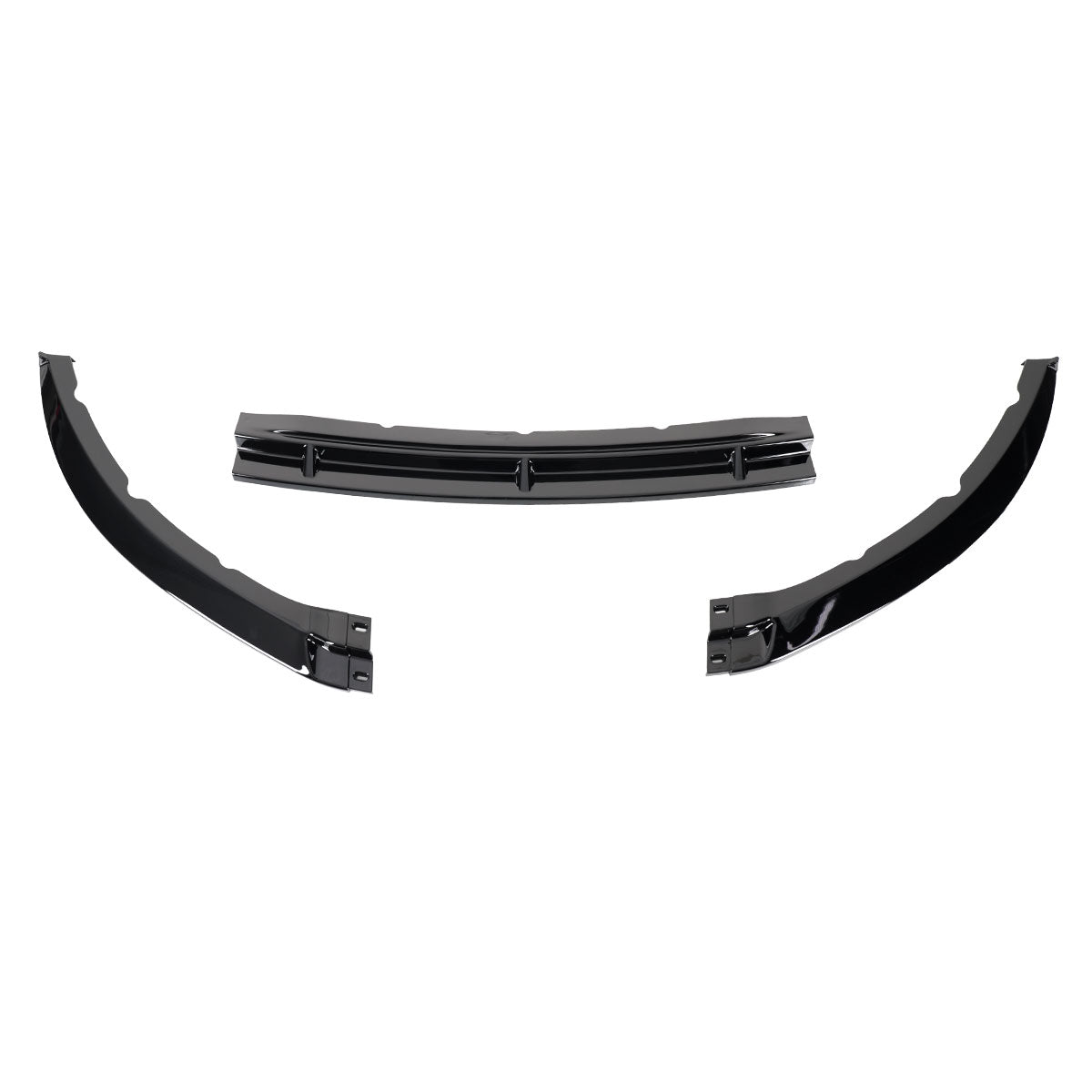 2013-2014 Ford Mustang S197 Glossy Black 3PC Front Bumper Lip Splitter Kit