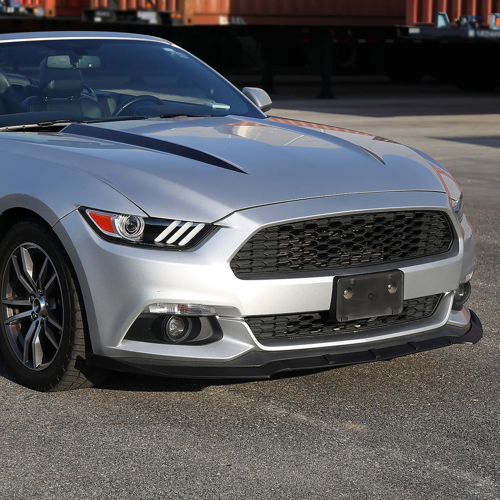 2015-2017 Ford Mustang S550 Matte Black Polypropylene 3PC Bumper Lip
