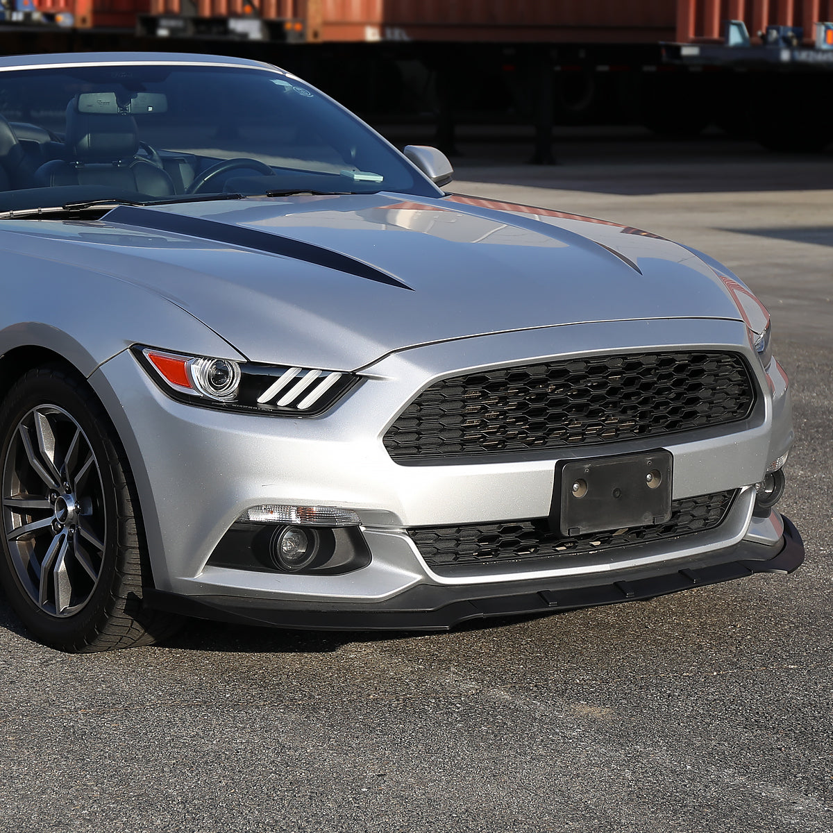 2015-2017 Ford Mustang S550 Matte Black Polypropylene 3PC Bumper Lip
