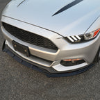 2015-2017 Ford Mustang S550 Glossy Black Polypropylene 3PC Bumper Lip