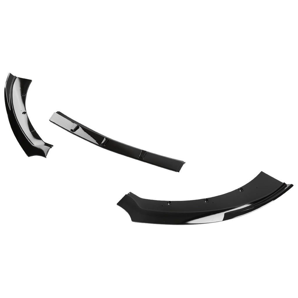 2015-2017 Ford Mustang S550 Glossy Black Polypropylene 3PC Bumper Lip