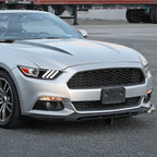 2015-2017 Ford Mustang S550 Glossy Black Polypropylene 3PC Bumper Lip