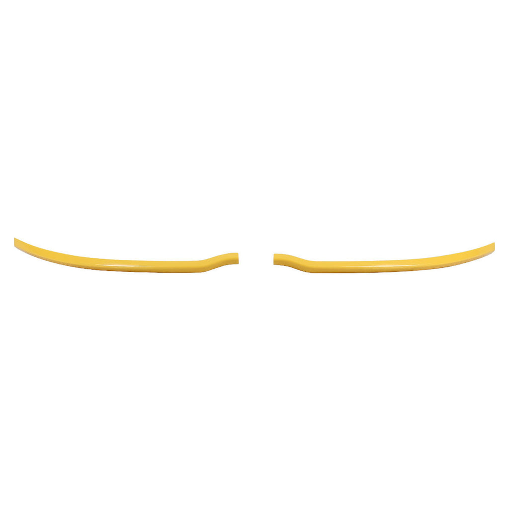 2015-2019 Dodge Charger LD SRT Glossy Yellow ABS 2PC Front Bumper Lip Splitters