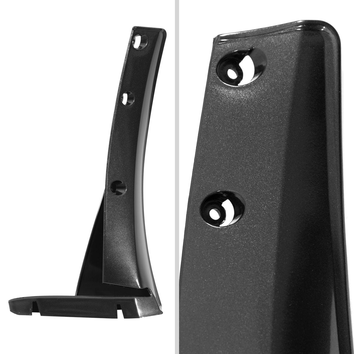 2014-2019 Chevrolet Corvette C7 Black 2PC Front Bumper Canards Spats Cover