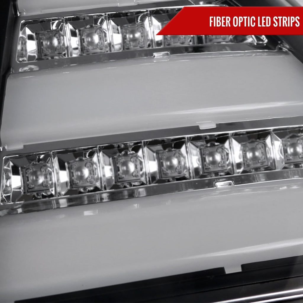 2005-2007 Chrysler 300C LED Tail Lights (Matte Black Housing / Clear Lens)