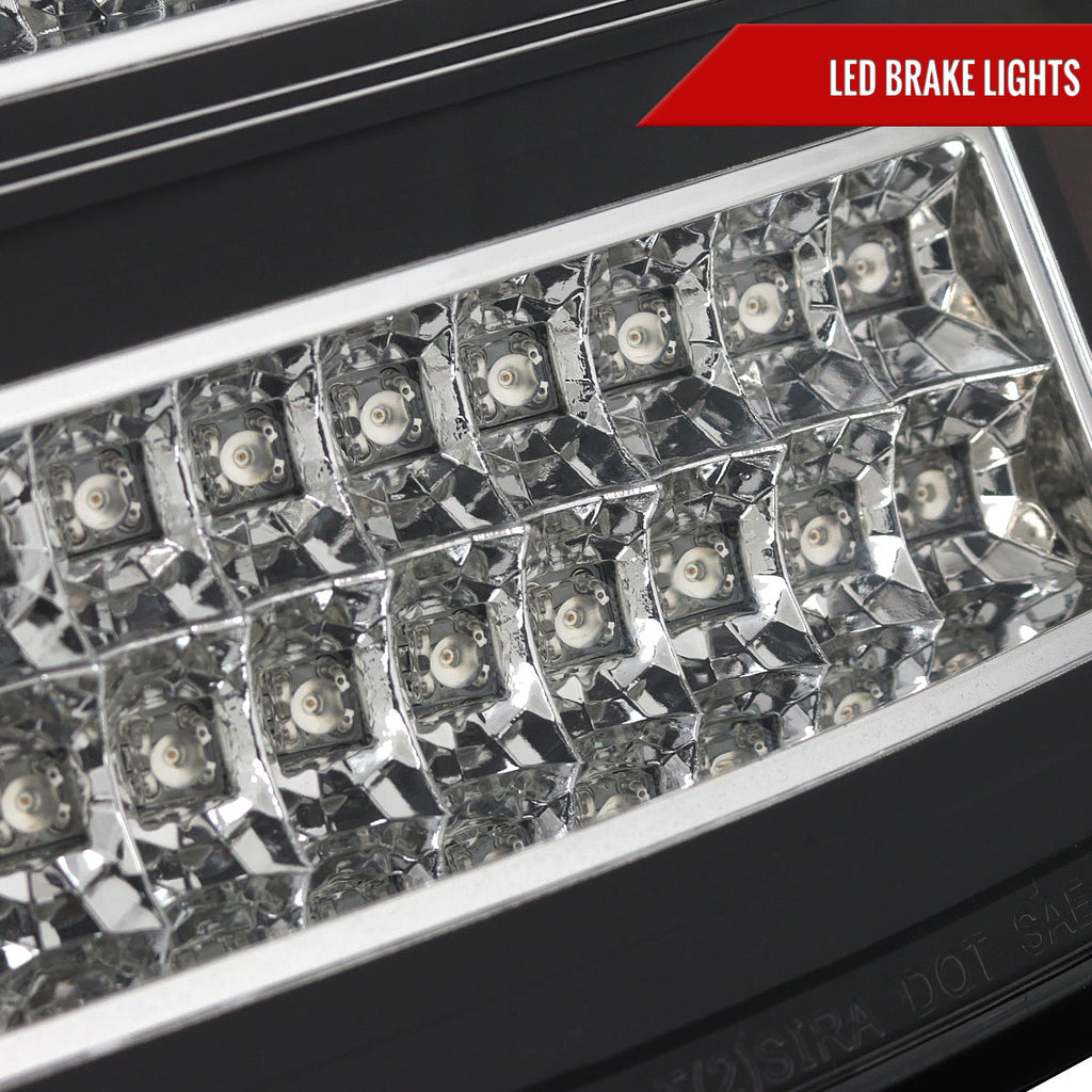 2005-2007 Chrysler 300C LED Tail Lights (Matte Black Housing / Clear Lens)