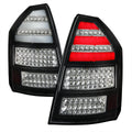 2005-2007 Chrysler 300C LED Tail Lights (Matte Black Housing / Clear Lens)