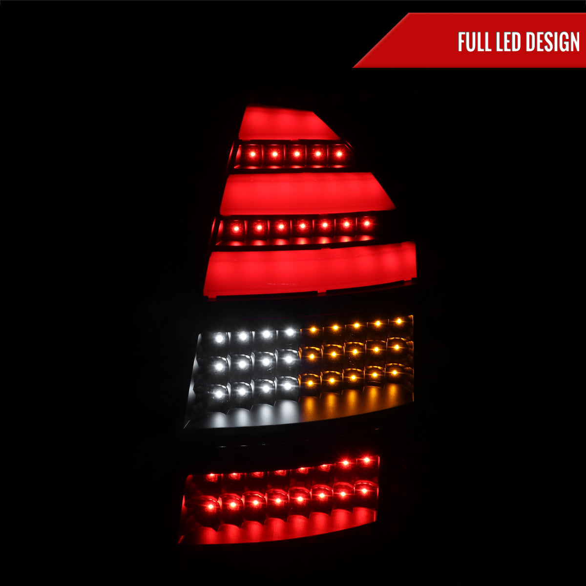 2005-2007 Chrysler 300C V2 LED Tail Lights (Matte Black Housing / Clear Lens)