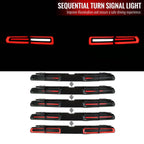 2008-2014 Dodge Challenger Sequential LED Tail Lights (Black Housing / Red Smoked Lens)