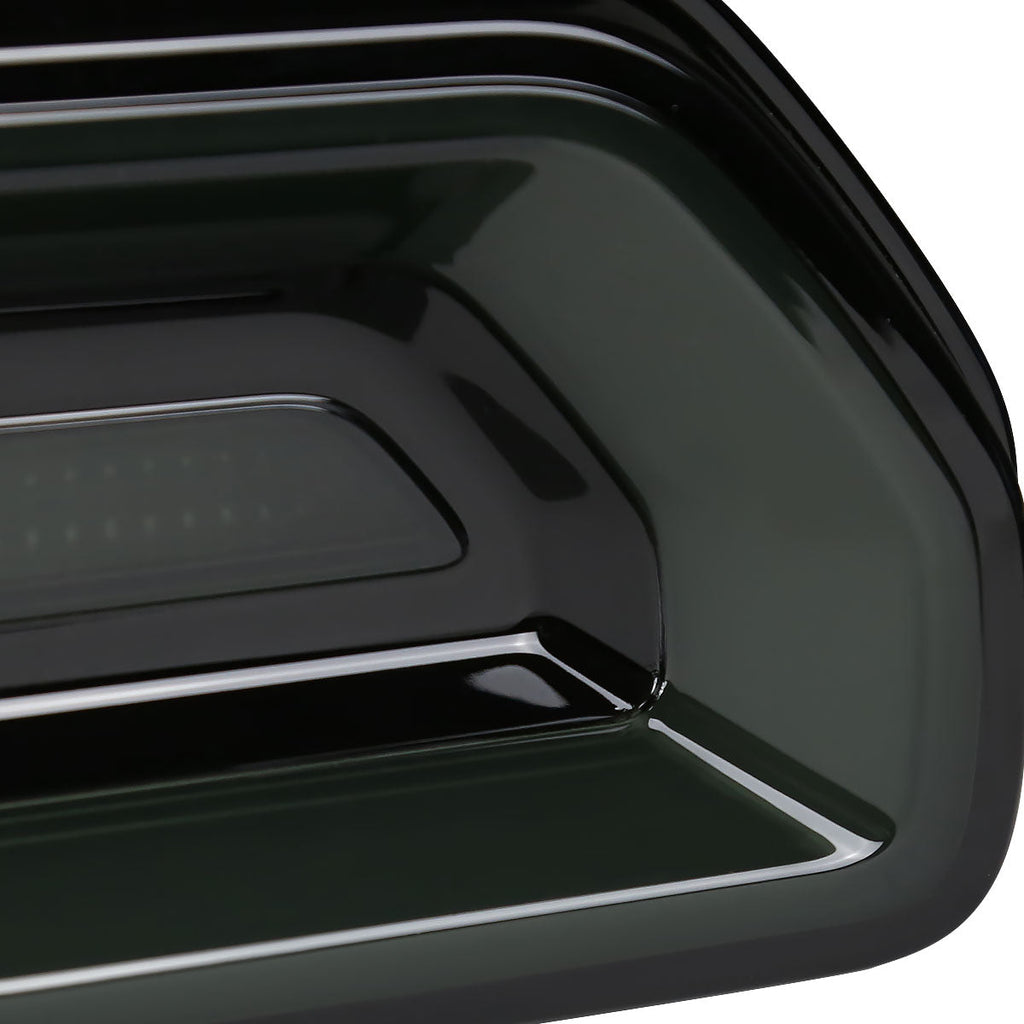 2008-2014 Dodge Challenger Sequential LED Tail Lights (Black Housing / Red Smoked Lens)