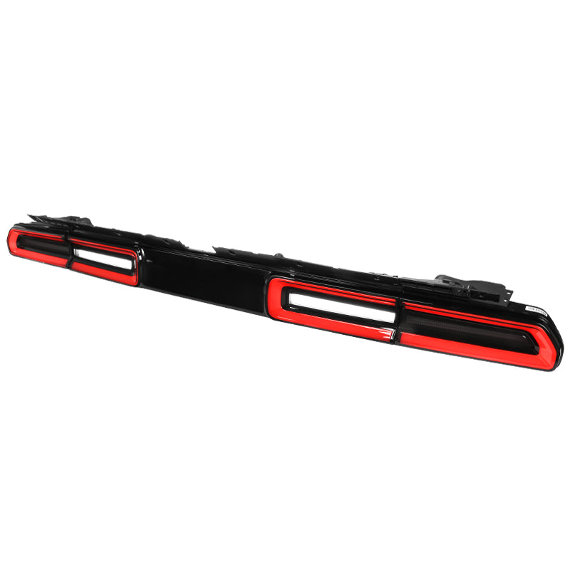 2008-2014 Dodge Challenger Sequential LED Tail Lights (Black Housing / Red Smoked Lens)