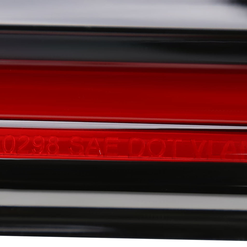 2008-2014 Dodge Challenger Sequential LED Tail Lights (Black Housing / Red Clear Lens)
