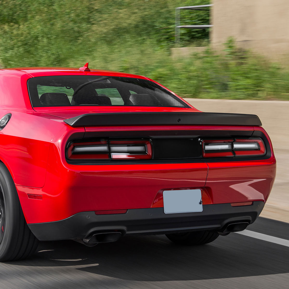 2008-2014 Dodge Challenger Sequential LED Tail Lights (Black Housing / Red Clear Lens)