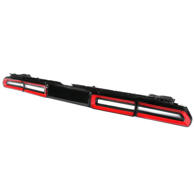 2008-2014 Dodge Challenger Sequential LED Tail Lights (Black Housing / Red Clear Lens)