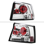 2005-2008 Dodge Charger LX Tail Lights (Chrome Housing / Clear Lens)