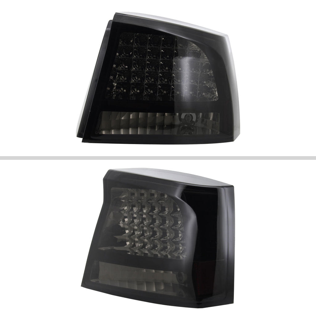 2005-2010 Dodge Charger LX LED Tail Lights (Glossy Black Housing / Smoked Lens)