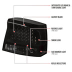 2005-2010 Dodge Charger LX LED Tail Lights (Glossy Black Housing / Smoked Lens)