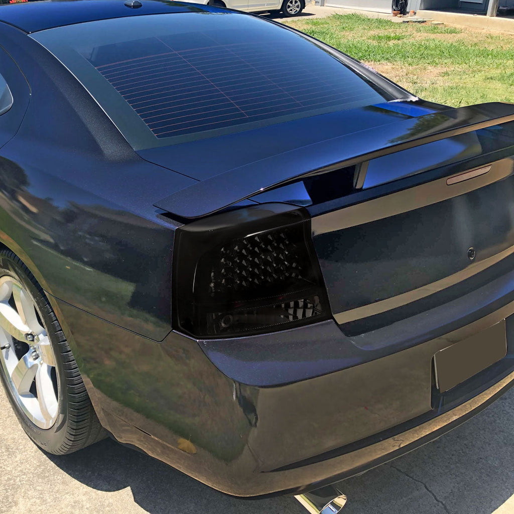 2005-2010 Dodge Charger LX LED Tail Lights (Glossy Black Housing / Smoked Lens)