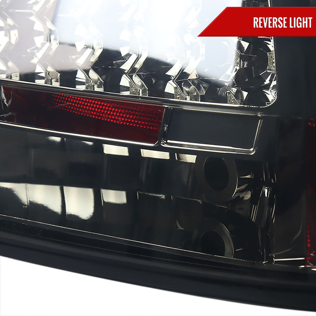 2005-2010 Dodge Charger LX LED Tail Lights (Chrome Housing / Smoked Lens)